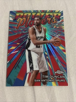 2025-26 Topps Chrome Update Tim Duncan Power Players #PP-23 Aqua Refractor /199