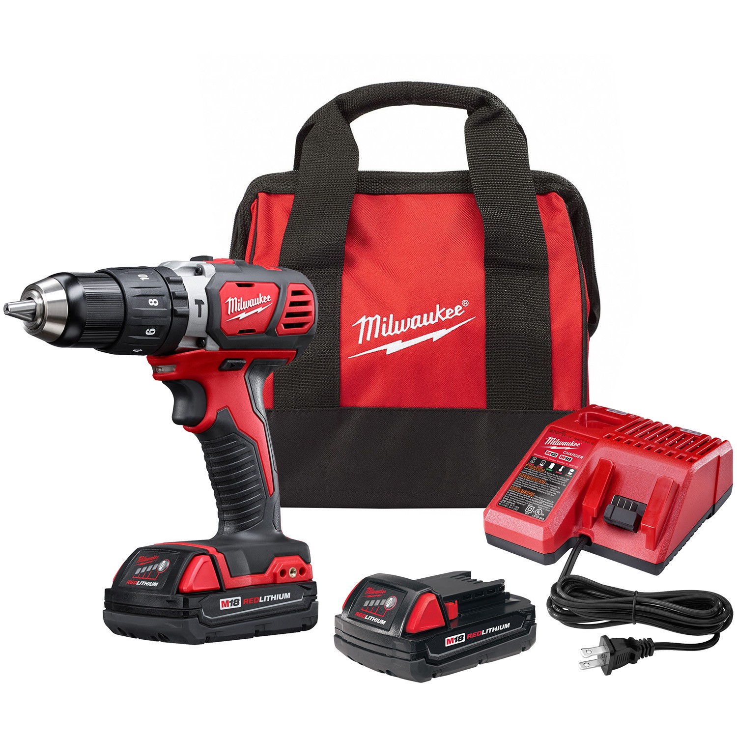 Комплект аккумуляторной перфораторной дрели Milwaukee 2607-22CT M18 с 2 батарейками сумка 38390₽