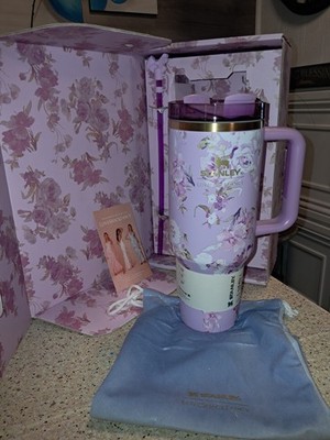 Stanley x LoveShackFancy Quencher H2.0 Insulated Tumbler Purple Floral 40oz