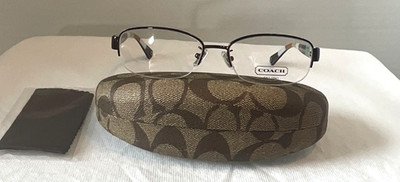NEW COACH HC5004 (Bettie) 9032(PURPLE)) 53/16/135 Half Rim Eyeglasses