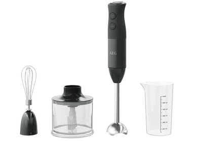 AEG HB4-1-6GG Stabmixer Edelstahl Pürierstab Zubehör Set BPA-Frei Granite Grau
