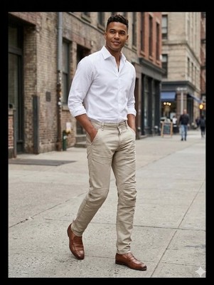 G-Star Raw 5620 3D Slim Jeans Mens 36x34 Beige Stretch Button Knee
