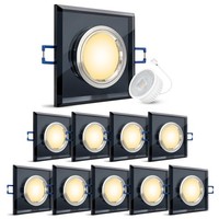 10X Einbaustrahler Alina Deckenleuchte Schwarz Led Lampe 2W Warmweiß Strahler