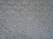 Beige/Ivory Diamond w/Fan Brocade Upholstery Fabric -56" x 1 yd 4 in. Remnant pc