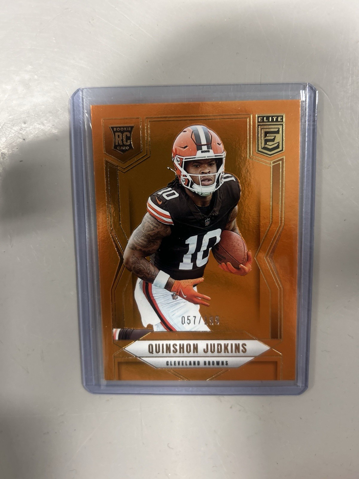 2025 Panini Donruss Elite - Rookies Quinshon Judkins #121 Orange /199 (RC)