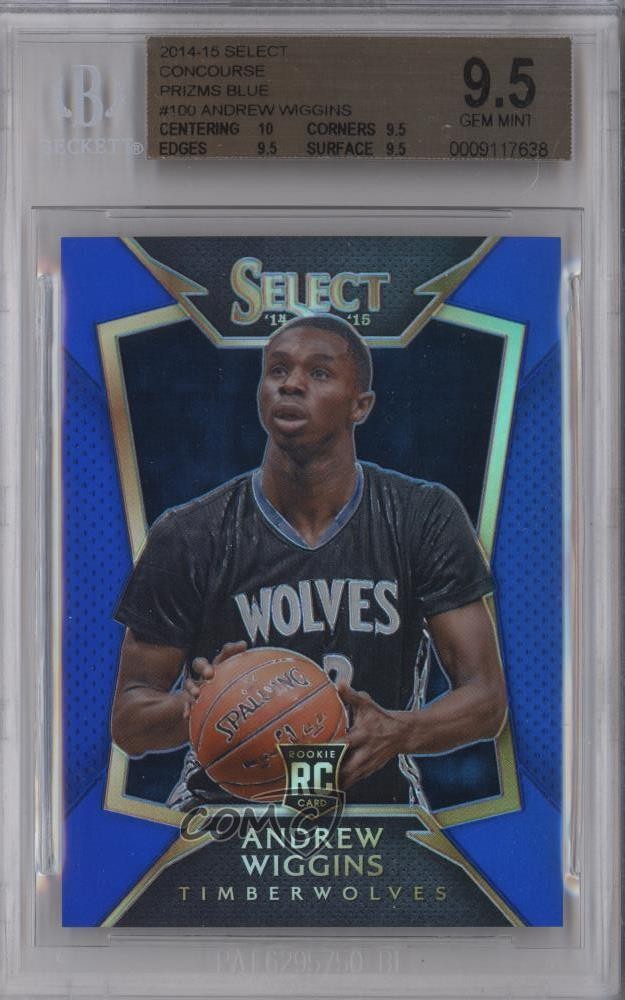 2014 Select Concourse Blue Prizm /249 Andrew Wiggins #100 BGS 9.5 GEM MINT 03o3