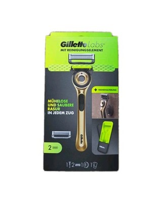 Gillette Labs Champion Gold Edition Set (Rasierer,  2 Klingen und Wandhalter)