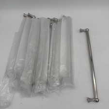 Lot of 9 Chrome Cabinet Door Pull Handles 10  Center-to-Center Modern Hardware