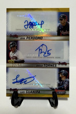 2025 Bowman’s Best Perdomo, Tornes, Guanipa Triple Auto Gold /50 Braves Prospect