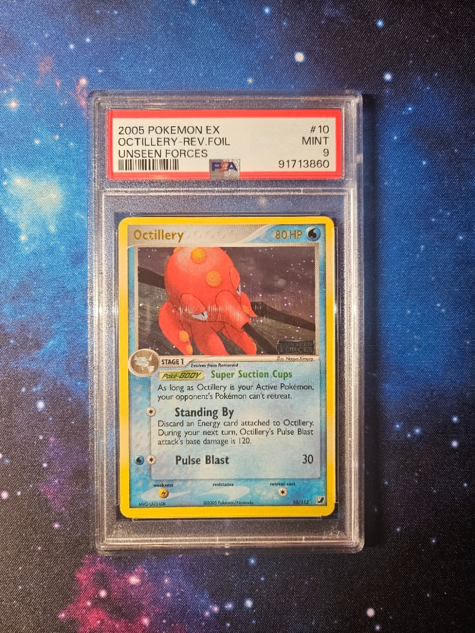 Octillery 10/115 Unseen Forces Reverse Holo PSA 9