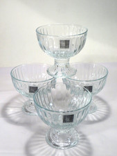 (4) Circleware Tinted Glass Dessert Ice Cream Glasses Dishes Footed Bowls