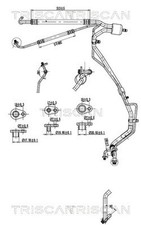 TRISCAN Hochdruck-/Niederdruckleitung Klimaanlage 9010 28066 für PEUGEOT 307 3A