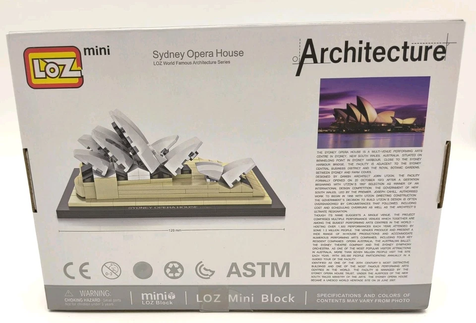 LOZ Sydney Opera House Model- Micro Building Blocks Set Brand new sealed 1006 - Image 2 of 2
