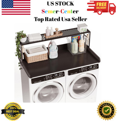 Washer Dryer Countertop with Shelf, 27.55'' Depth x 54'' Width Laundry Anti-Slip 