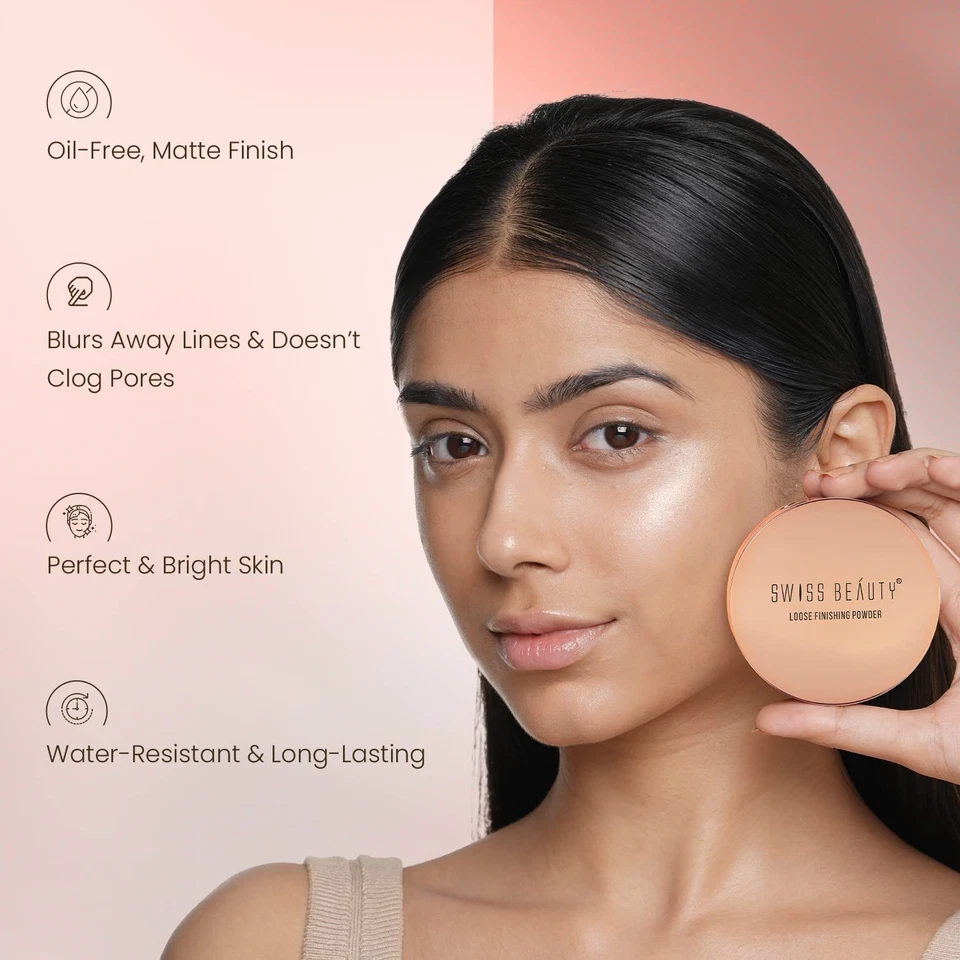 Swiss Beauty Ultra Feines Loses Finish Puder, Farbton 02 Für Make-Up 8g - Bild 3 von 4