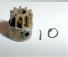 10 Tooth Brass Slot Car Pinion Gear  Set Screw .093" Armature Shaft 48 P NOS