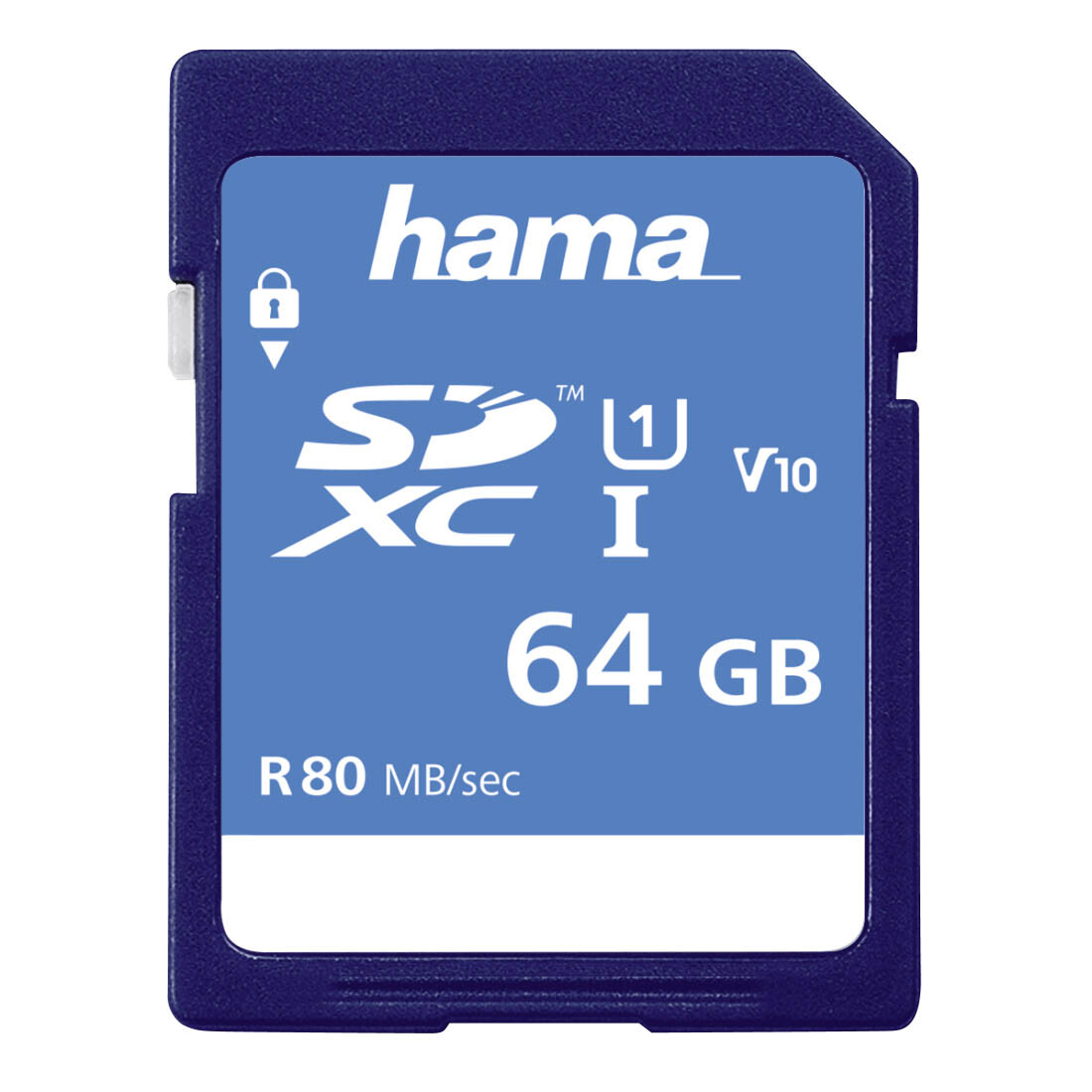 Carte mémoire SDXC 64GB 80MB/s pour un enregistrement vidéo Full HD fluide