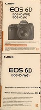 CANON EOS 6D CAMERA INSTRUCTION MANUAL GUIDE BOOK  USER'S MANUAL Espanol Spanish