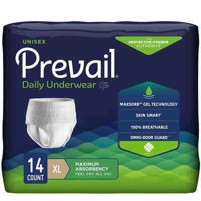 Prevail Per-Fit Extra Absorbency Incontinence Underwear, Extra Large, 14-Count