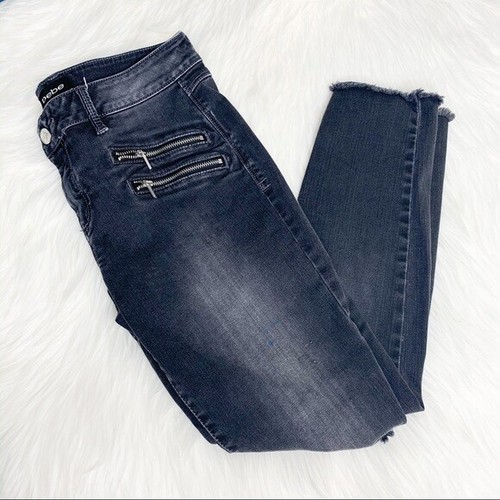 Bebe distressed skinny jeans size 28 EUC - Picture 5 of 8