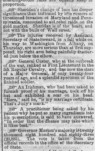 CUSTER IN THE CIVIL WAR MAJOR GENERAL, 1862 CIVIL WAR NEWSPAPER SHERMAN REBEL - Picture 4 of 6
