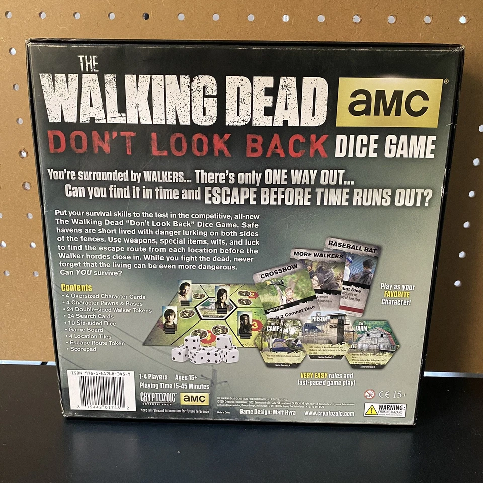 AMC The Walking Dead Don't Look Back Dice Game Zombie Horror Board Game-Open Box - Image 3 of 4