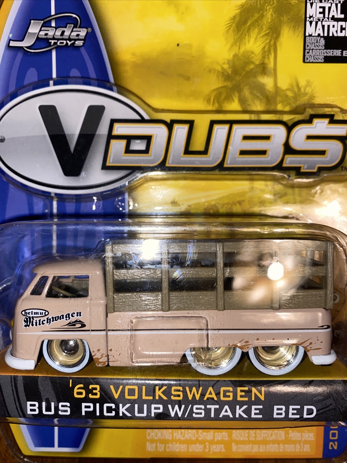 Jada Toys V Dubs '63 Volkswagen Bus Pickup w/ Stake Bed Wave 3 164