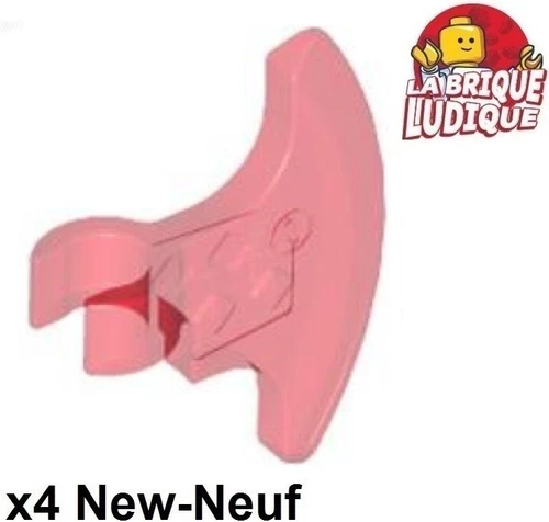Lego 4x Minifiguren Waffe Weapon Axt Head Wikinger rot trans red 53454 NEU