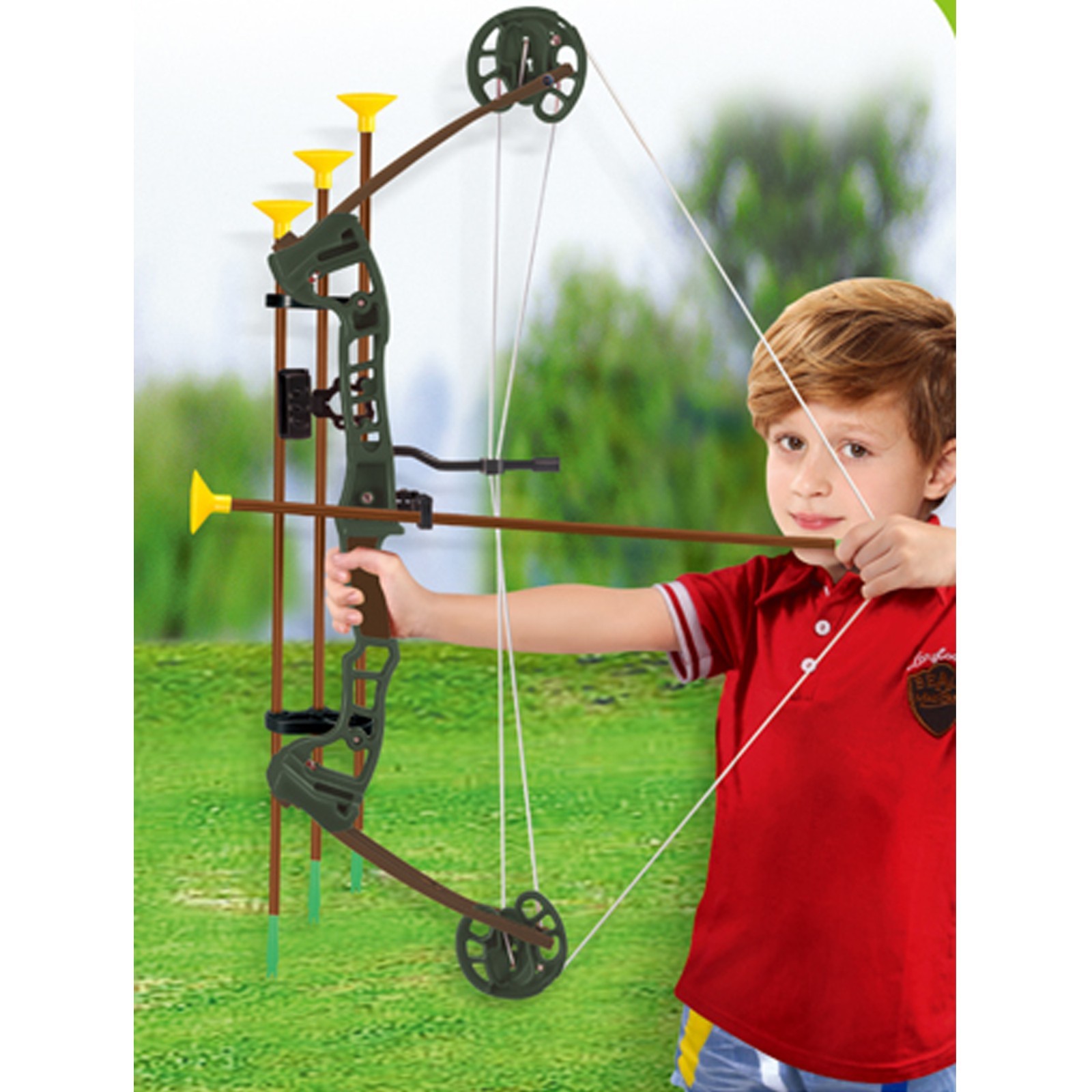 Kids Bow & Arrow Set With Arrows Target Hunting Toy Archery Shooting