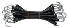  20 Pack 9" Heavy Duty Natural Rubber Tarp Straps Tie Down Bungee Cords S-Hook