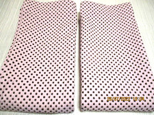 Pottery Barn Kids 2 Lined 44x84 Curtain Panels Pink with Brown Polka Dots