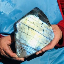 3.91LB Natural Labrador Moonstone Quartz Crystal Free Form Mineral Specimen 3104