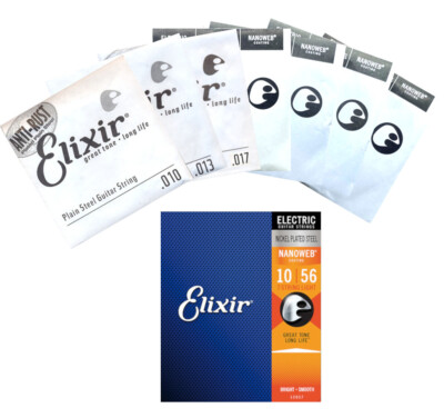Elixir 12057 Nanoweb - Nickel, 7-string light (010-056) - E-Gitarrensaiten