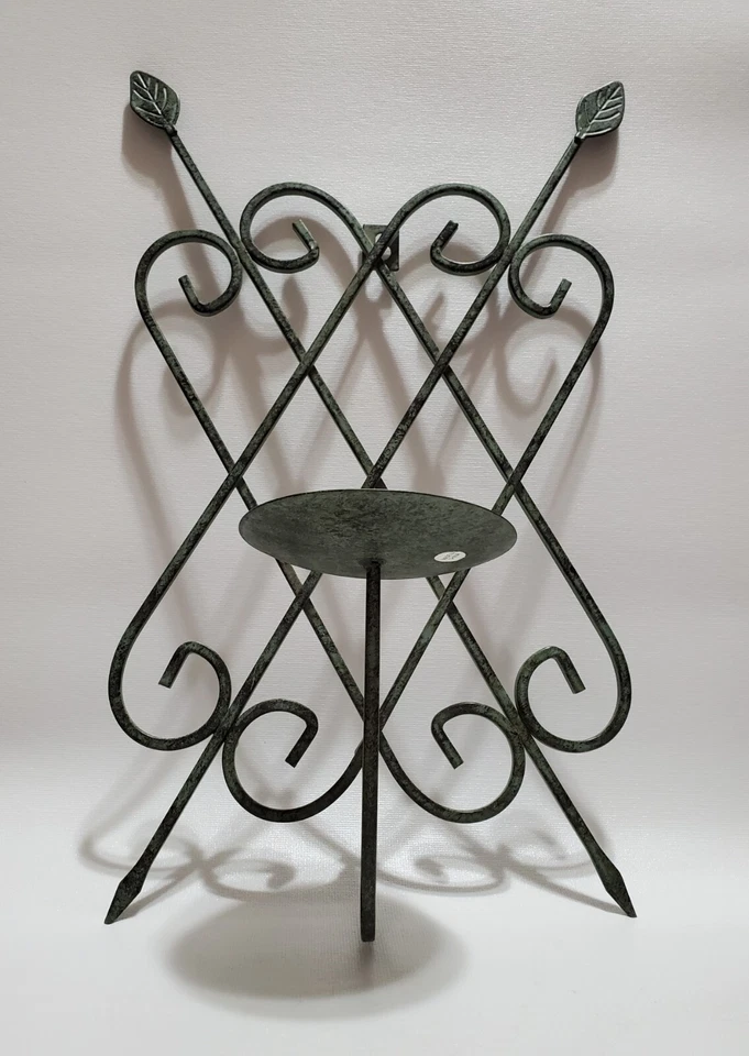 Par de Castiçais Decorativos de Metal Maciço Pendurado na Parede, Design de Seta Cruzada - Imagem 4 de 4