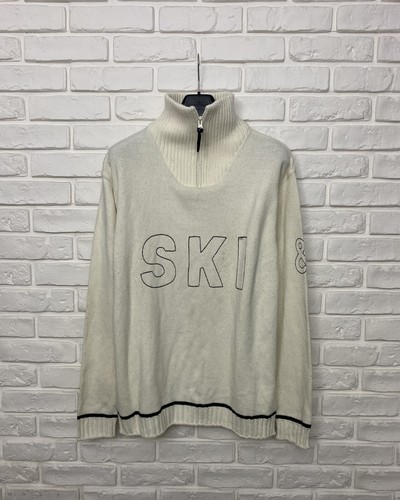 D&G, Vintage 90s Men's Dolce&Gabbana D&G Wool Sweater Ski High Neck 1/4Zip Size L