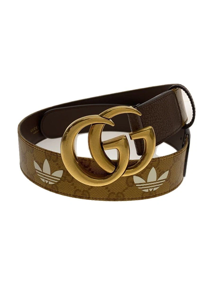 Ceinture GUCCI cuir camel motif total homme 406831 Occasion