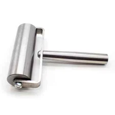 Stainless Steel Rolling PinBeech Wood RollerDrum for Dumpling SkinPressing Skin