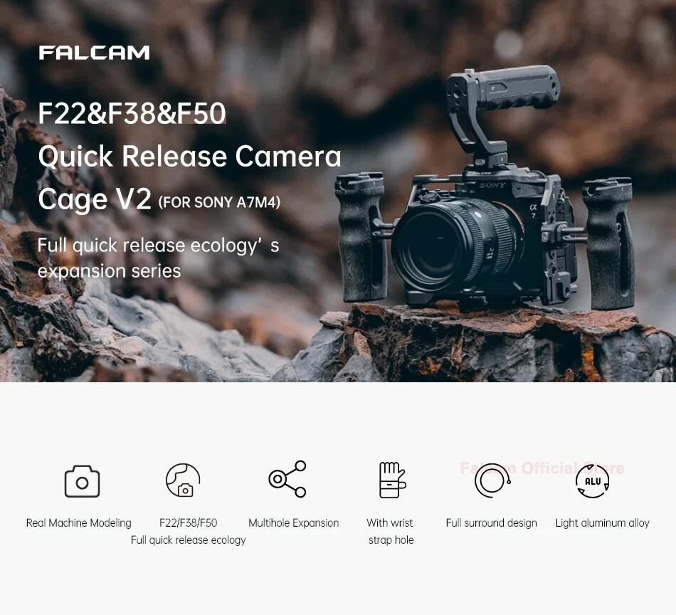 Falcam Quick Release Full Camera Cage V2 2824A F22 F38 F50 For Sony A7 IV A7M4 - Image 4 of 4