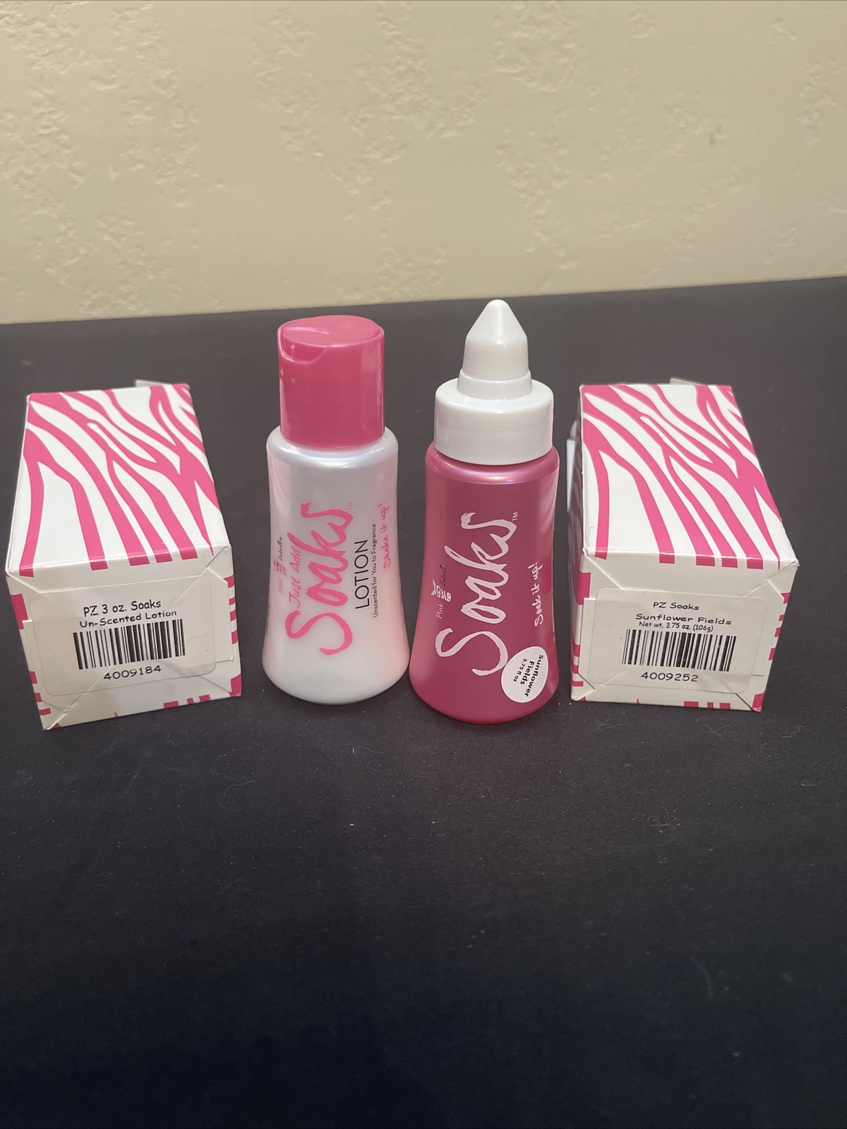 Pink Zebra Soaks Unsented Lotion & Soaks Sunflower Fields 2pc Set eBay