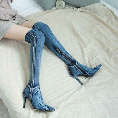 Women Denim Jeans Over Knee High/Ankle 