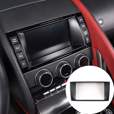 Matte Black ABS Dashboard Navigation Cover Trim for Für Jaguar F-TYPE 2013-2018