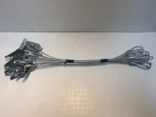 12 Heavy Duty Wolf Fang Earth Anchors W/ 18”3/32nd Cable (Trapping Stakes)