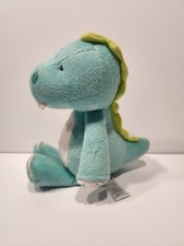 Carters Green White Plush Dinosaur Stuffed Animal Baby Toy 60115 Lovey 2014