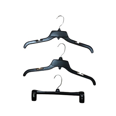 Durable Assorted Black Hangers 25 Units Pre Owned