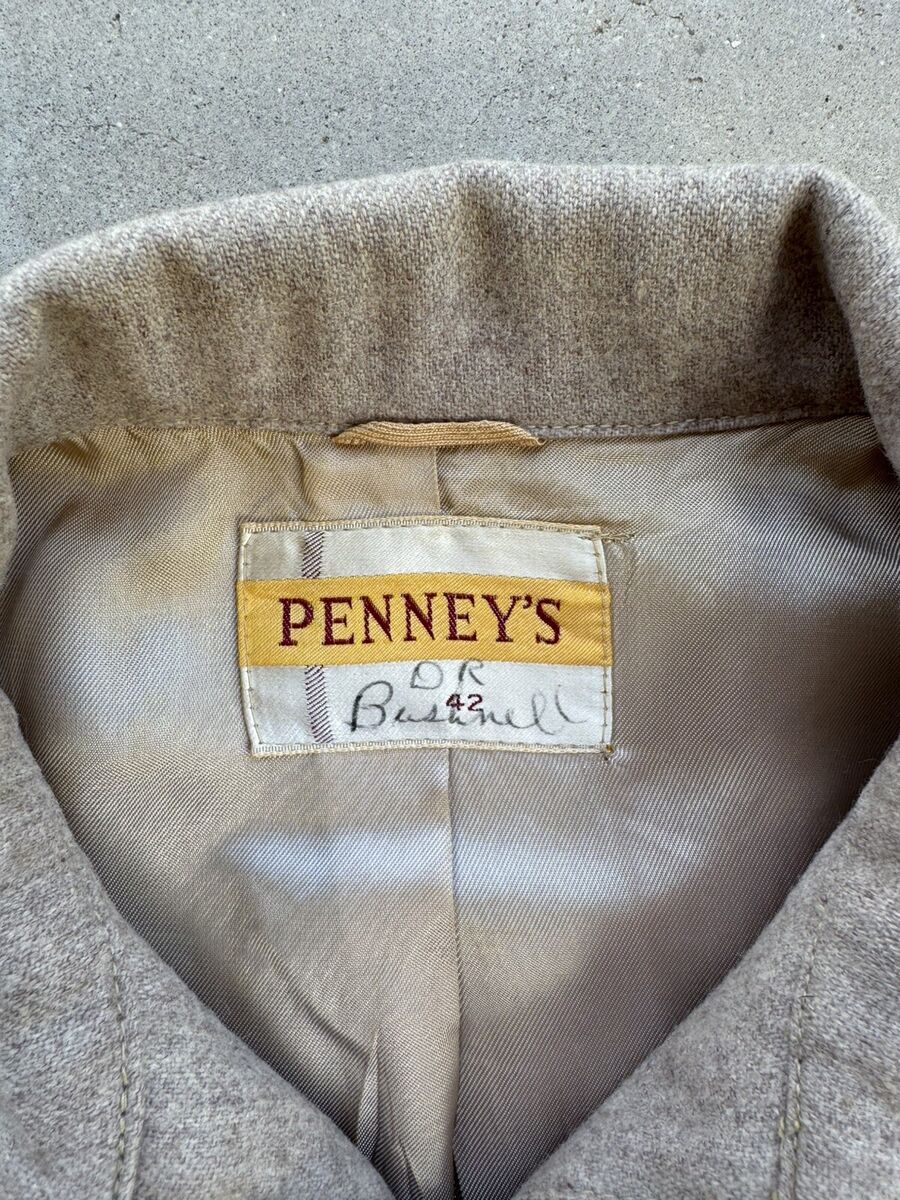 1950s Vintage PENNEYS Wool Tan Jacket sz 42 Rockabilly Ricky 1950s Vintage PENNEYS Wool Tan Jacket sz 42 Rockabilly Ricky