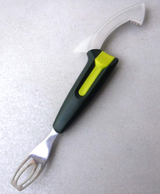Kitchen Craft - Avocado Hai Schälmesser Werkzeug mit Schutzhülle - Edelstahl