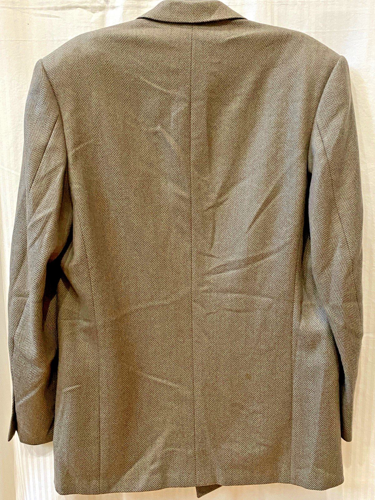 Ameri  Blazer Men 42L  Brown Herringbone Tweed Do… - image 6