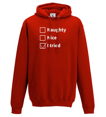Weihnachtspullover Hoodie lustig ungezogen schön schön, ich habe versucht lustig Weihnachtspullover alle Größen