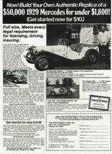 1977 Vintage Print Ad The John Sturges House Build Replica 1929 Mercedes Benz