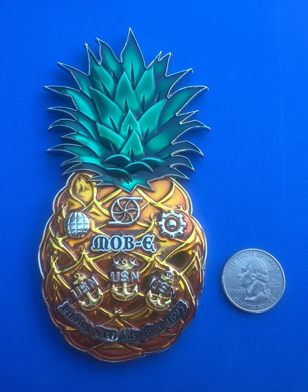 US NAVY CHALLENGE COIN - AFLOAT TRAINING GROUP (ATG) MIDDLE PACIFIC CHIEF / CPO-image